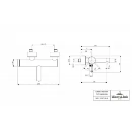 Смеситель для ванны Villeroy & Boch Dawn однорычажный TVT10650115361