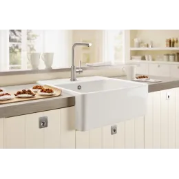 Villeroy & Boch Modern Steel Low pressure Однорычажный смеситель для мойки Однорычажный смеситель для мойки, выкл Нержавеющая сталь, Сплошная нержавеющая сталь 966811LC