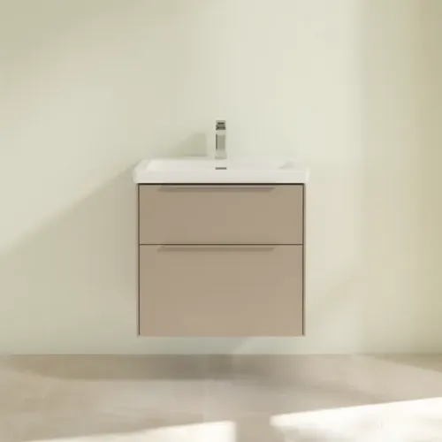 Villeroy & Boch Subway 3.0 Тумба под раковину, с подсветкой, 2 выдвижных ящика, 622 x 576 x 478 mm, Taupe C576L2VM