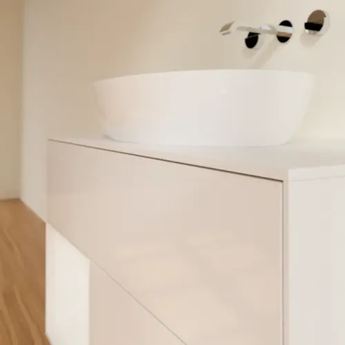 Villeroy & Boch Finion Тумба под раковину, с подсветкой, 2 выдвижных ящика, 1000 x 603 x 501 mm, Glossy White Lacquer / Glossy White Lacquer FA11GFGF