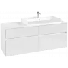 Villeroy & Boch Collaro Тумба под раковину, 4 выдвижных ящика, 1400 x 548 x 500 mm, Glossy White / Glossy White C09000DH