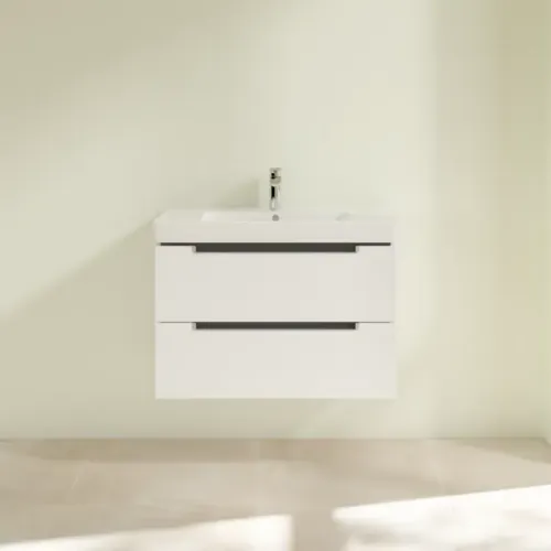 Villeroy & Boch Subway 2.0 Тумба под раковину, 2 выдвижных ящика, 787 x 520 x 449 mm, Glossy White A69600DH
