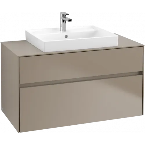 Villeroy & Boch Collaro Тумба под раковину, 2 выдвижных ящика, 1000 x 548 x 500 mm, Truffle Grey / Truffle Grey C01900VG