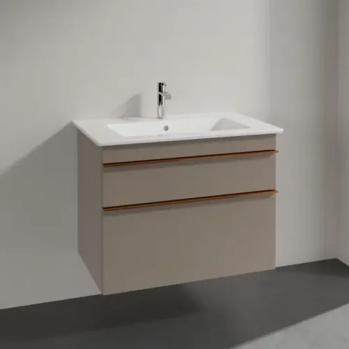 Villeroy & Boch Venticello Тумба под раковину, 2 выдвижных ящика, 753 x 590 x 502 mm, Truffle Grey / Truffle Grey A92505VG