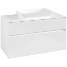 Villeroy & Boch Collaro Тумба под раковину, с подсветкой, 2 выдвижных ящика, 1000 x 548 x 500 mm, Glossy White / Glossy White C109B0DH