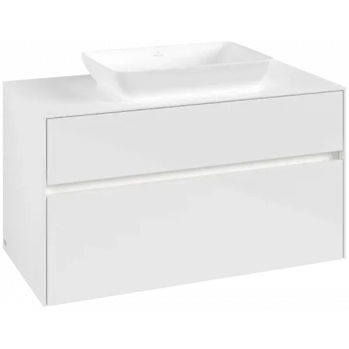 Villeroy & Boch Collaro Тумба под раковину, с подсветкой, 2 выдвижных ящика, 1000 x 548 x 500 mm, Glossy White / Glossy White C109B0DH