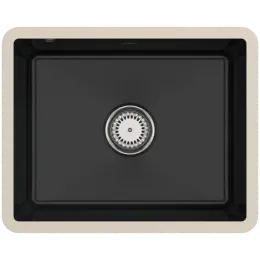Villeroy & Boch Subway 60 SU Мойка под столешницу, включая Комплект слива с ручным управлением, выкл Керамика, 545 x 440 mm, Ebony CeramicPlus 331001S5