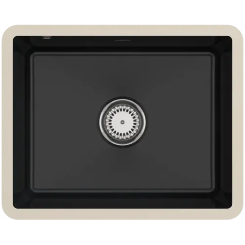 Villeroy & Boch Subway 60 SU Мойка под столешницу, включая Комплект слива с ручным управлением, выкл Керамика, 545 x 440 mm, Ebony CeramicPlus 331001S5