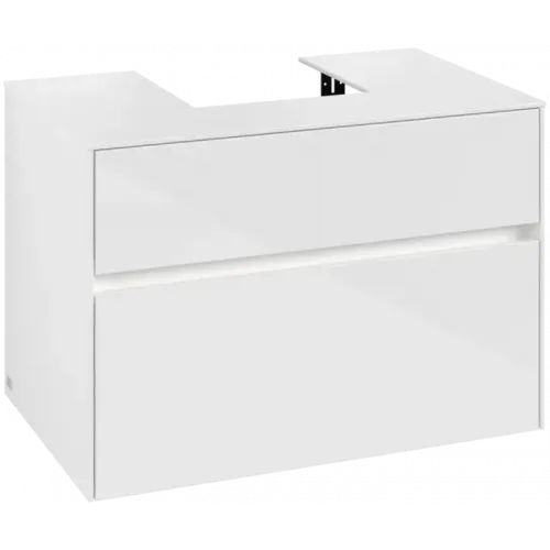 Villeroy & Boch Collaro Тумба под раковину, с подсветкой, 2 выдвижных ящика, 800 x 548 x 500 mm, Glossy White / Glossy White C093B0DH