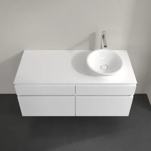 Villeroy & Boch Legato Тумба под раковину, 4 выдвижных ящика, 1200 x 550 x 500 mm, Glossy White / Glossy White B58200DH
