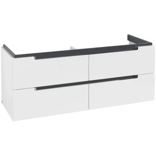 Villeroy & Boch Subway 2.0 Тумба под раковину, 4 выдвижных ящика, 1287 x 520 x 449 mm, Glossy White A69910DH