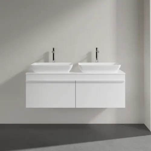 Villeroy & Boch Venticello Тумба под раковину, 2 выдвижных ящика, 1257 x 436 x 502 mm, Glossy White / Glossy White A94902DH