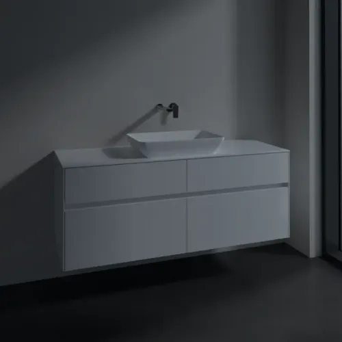 Villeroy & Boch Collaro Тумба под раковину, 4 выдвижных ящика, 1400 x 548 x 500 mm, Glossy White / Glossy White C11600DH