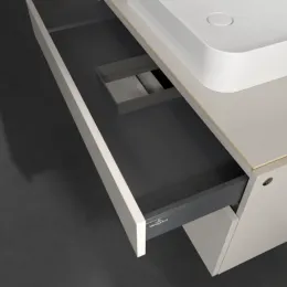 Villeroy & Boch Legato Тумба под раковину, с подсветкой, 2 выдвижных ящика, 1000 x 550 x 500 mm, Soft Grey / Soft Grey B756L0VK