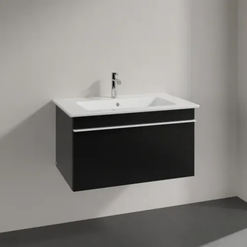 Villeroy & Boch Venticello Тумба под раковину, 1 выдвижной ящик, 753 x 420 x 502 mm, Black Matt Lacquer / Black Matt Lacquer A93402PD