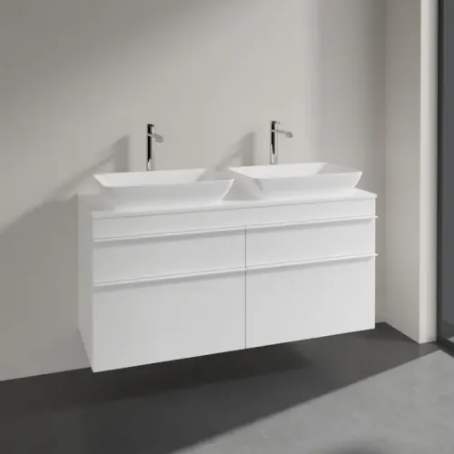 Villeroy & Boch Venticello Тумба под раковину, 4 выдвижных ящика, 1257 x 606 x 502 mm, Glossy White / Glossy White A94402DH