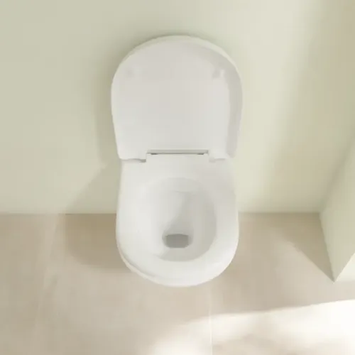 Villeroy & Boch O.novo Унитаз с открытым смывным краем Compact, настенный, Альпийский белый 5688R001