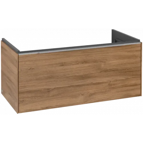 Villeroy & Boch Subway 3.0 Тумба под раковину, с подсветкой, 1 выдвижной ящик, 973 x 429 x 478 mm, Oak Kansas C569L0RH