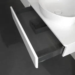 Villeroy & Boch Antao Тумба под раковину, с подсветкой, 2 выдвижных ящика, 1600 x 190 x 500 mm, лицевая поверхность без текстурированной отделки, Glossy White Lacquer / Glossy White Lacquer L17010GF