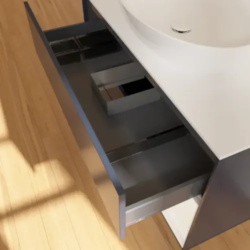 Villeroy & Boch Finion Тумба под раковину, с подсветкой, 2 выдвижных ящика, 1000 x 603 x 501 mm, Midnight Blue Matt Lacquer / White Matt Lacquer FA21MTHG