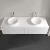 Villeroy & Boch Legato Тумба под раковину, 2 выдвижных ящика, 1600 x 380 x 500 mm, Glossy White / Glossy White B59900DH