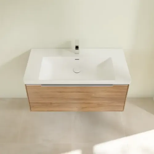 Villeroy & Boch Subway 3.0 Тумба под раковину, с подсветкой, 1 выдвижной ящик, 973 x 429 x 478 mm, Oak Kansas C569L0RH