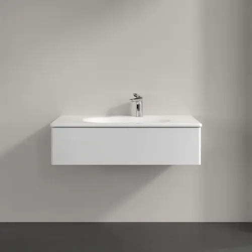 Villeroy & Boch Antao Тумба под раковину, 1 выдвижной ящик, 988 x 256 x 493 mm, лицевая поверхность без текстурированной отделки, Glossy White Lacquer K02000GF
