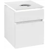 Villeroy & Boch Legato Тумба под раковину, с подсветкой, 2 выдвижных ящика, 450 x 550 x 500 mm, Glossy White / Glossy White B566L0DH