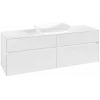 Villeroy & Boch Collaro Тумба под раковину, 4 выдвижных ящика, 1600 x 548 x 500 mm, Glossy White / Glossy White C12000DH