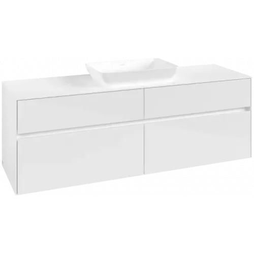 Villeroy & Boch Collaro Тумба под раковину, 4 выдвижных ящика, 1600 x 548 x 500 mm, Glossy White / Glossy White C12000DH