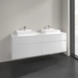 Villeroy & Boch Collaro Тумба под раковину, 4 выдвижных ящика, 1600 x 548 x 500 mm, Glossy White / Glossy White C02100DH