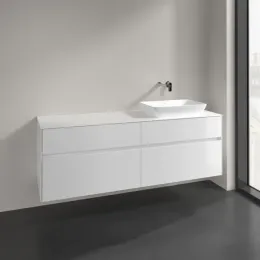 Villeroy & Boch Collaro Тумба под раковину, 4 выдвижных ящика, 1600 x 548 x 500 mm, Glossy White / Glossy White C12200DH