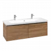 Villeroy & Boch Subway 3.0 Тумба под раковину, 2 выдвижных ящика, 1272 x 429 x 478 mm, Oak Kansas C60101RH