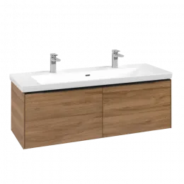 Villeroy & Boch Subway 3.0 Тумба под раковину, 2 выдвижных ящика, 1272 x 429 x 478 mm, Oak Kansas C60101RH