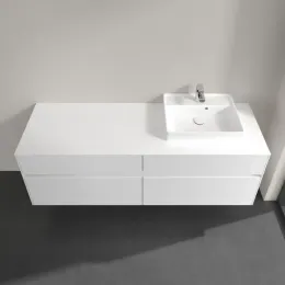 Villeroy & Boch Collaro Тумба под раковину, с подсветкой, 4 выдвижных ящика, 1600 x 548 x 500 mm, Glossy White / Glossy White C079B0DH