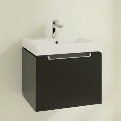 Villeroy & Boch Subway 2.0 Тумба под раковину, 1 выдвижной ящик, 537 x 420 x 423 mm, Black Matt Lacquer A68600PD