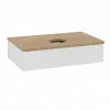 Villeroy & Boch Antao Тумба под раковину, 1 выдвижной ящик, 800 x 190 x 500 mm, лицевая поверхность без текстурированной отделки, Glossy White Lacquer / Honey Oak K08051GF