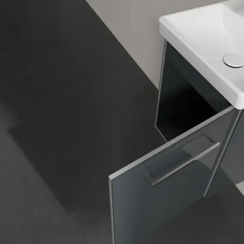 Villeroy & Boch Avento Тумба под раковину, 1 дверь, 430 x 514 x 384 mm, Стекло серое A88701B1