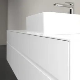Villeroy & Boch Collaro Тумба под раковину, с подсветкой, 4 выдвижных ящика, 1600 x 548 x 500 mm, Glossy White / Glossy White C051B0DH