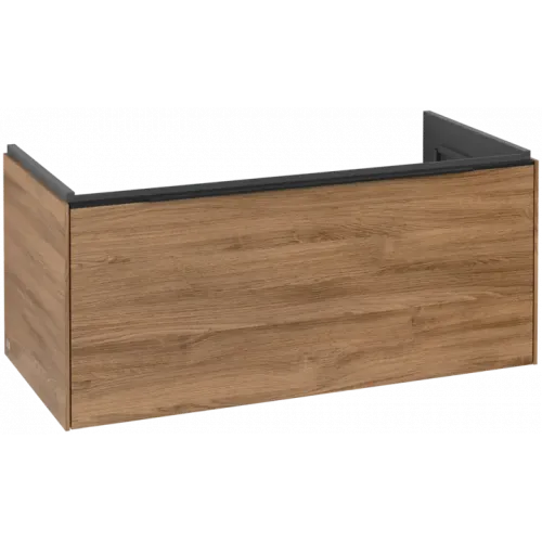 Villeroy & Boch Subway 3.0 Тумба под раковину, с подсветкой, 1 выдвижной ящик, 973 x 429 x 478 mm, Oak Kansas C569L1RH