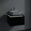 Villeroy & Boch Legato Тумба под раковину, с подсветкой, 1 выдвижной ящик, 600 x 380 x 500 mm, Black Matt Lacquer / Black Matt Lacquer B731L0PD