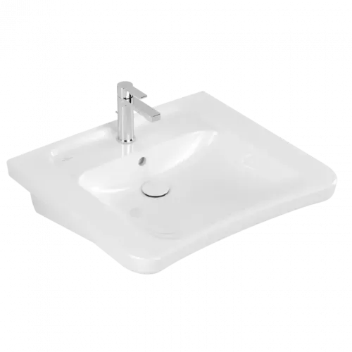 Villeroy & Boch ViCare Pаковина ViCare, 650 x 550 x 190 mm, Альпийский белый CeramicPlus, с переливом 517867R1