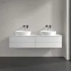 Villeroy & Boch Antao Тумба под раковину, с подсветкой, 4 выдвижных ящика, 1600 x 360 x 500 mm, лицевая поверхность без текстурированной отделки, Glossy White Lacquer / Glossy White Lacquer L28010GF
