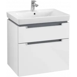 Villeroy & Boch Subway 2.0 Тумба под раковину, 2 выдвижных ящика, 637 x 590 x 454 mm, Glossy White A91000DH