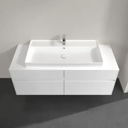 Villeroy & Boch Collaro Тумба под раковину, с подсветкой, 4 выдвижных ящика, 1400 x 548 x 500 mm, Glossy White / Glossy White C092B0DH