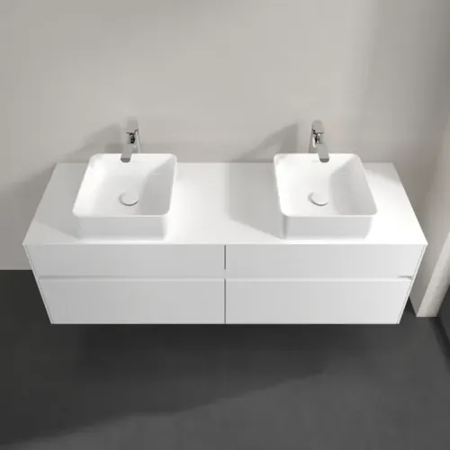 Villeroy & Boch Collaro Тумба под раковину, 4 выдвижных ящика, 1600 x 548 x 500 mm, Glossy White / Glossy White C05200DH