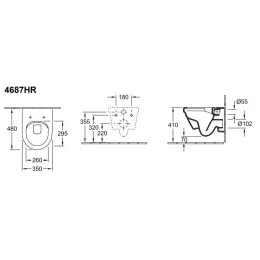 Унитаз подвесной Villeroy & Boch Architectura 4687HR01 альпийский белый 4687HR01