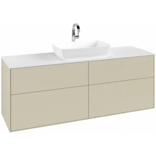 Villeroy & Boch Finion Тумба под раковину, 4 выдвижных ящика, 1600 x 603 x 501 mm, Silk Grey Matt Lacquer F85100HJ