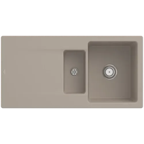 Villeroy & Boch Siluet 60 R Мойка, включая Комплект слива с ручным управлением, выкл TitanCeram, 1000 x 510 mm 333701AM