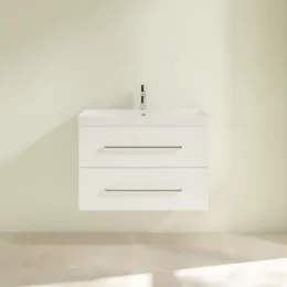 Villeroy & Boch Avento Тумба под раковину, 2 выдвижных ящика, 780 x 514 x 484 mm, Стекло белое A89100B4